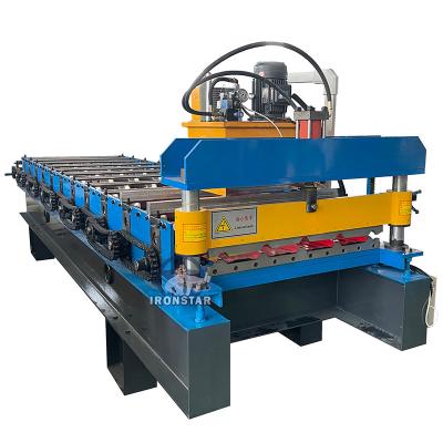 Chine Petit pain galvanisé peint par 0.3-0.8mm adapté aux besoins du client de toit d'envergure de feuille trapézoïdale de l'acier 840mm long formant la machine à vendre