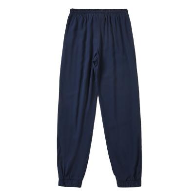 China Casual Pants Customized 100% Rayon Neck Sporty Straight Loose Pants for sale