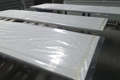 China White Quartz Stone Worktops , 20 mm Thick Artificial Stone Kitchen Worktops for sale