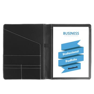 China Leather Office School Office Conference A4 Conference Folder Business Padfolio Padfolio Folder Case with Letter Notepad for sale