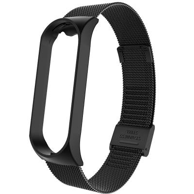 China Breathable 4 Strap MI Metal Band 3 For Xiaomi MI Band 4 3 Wristband Screwless Correa MiBand 3 Wrist Band Metal Strap for sale
