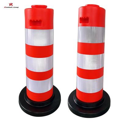 Chine 2024 Road Safety Anti-Collision Bucket PE Traffic Barrier Drum With Rubber Base à vendre