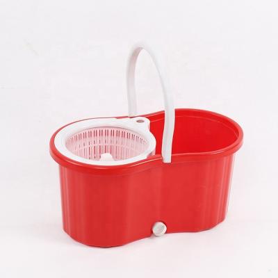 China Sustainable wholesale floor clean water easy life magic spinning mops and bucket set 360 degree rotating spin mop with double round bucket for sale