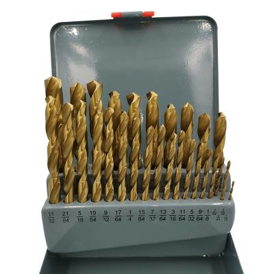 China Fast Speed Drilling China Manufacturer Fast 25 Pcs Twist HSS Drill Bit Set For Metal Drilling for sale