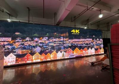 China Die-Cast Aluminum Screen Indoor HD Video Advertisement For Station Wedding Church 9500K P4.81 Transparent LED Screen for sale