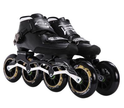 China Fashion \ Speed Row Pulley Roller Skate Four Wheel Straight Shoes Professional Comfortable \ Durable Carbon Fiber Integrated For Boys for sale