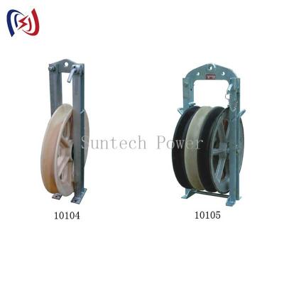 China 508mm Large Diameter Rope Pulley Single Nylon Sheaves Galvanized Conductor Stringing Block for sale