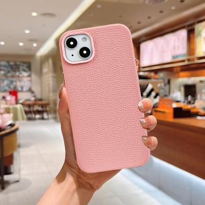 Chine Leather Cell Phone Case Accessories for iPhone 14 Pro Max Plus Full Wrapped Fold Edge à vendre