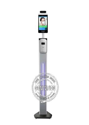 중국 8 인치 안드로이드 화면 얼굴 인식 카메라 적외선 온도계 온도 측정 판매용