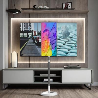 China IBoard 27 32 Inch Android 13 In-Cell Touch Panel Smart Tv Lcd Touch Screen Monitor Rollable Moveable Stand Rotate with Battery for sale
