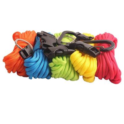 China High Tensile Type 7 Paracord Lanyard Parachute Cord Survival Camping Rope Tent Paracord 550 Strands Polyester Parachute Cod for sale