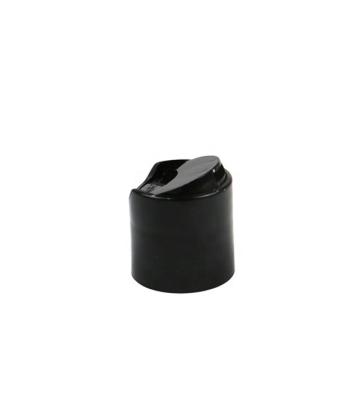 China Black Non Spill Disc Top Cap 24 Color /410 Disc Cap Plastic Lotion Cap For Cosmetic for sale