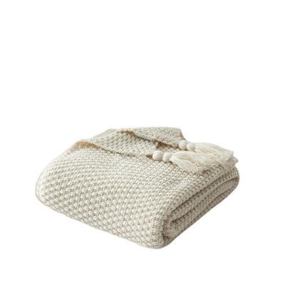 China Super soft velour/Three - dimensional exquisite stitch/Fully Acrylic Fiber Adult Chunky Knit Other Blankets Home Decorative Knitted Throw Tassel Blankets Throws Blanket Custom for sale