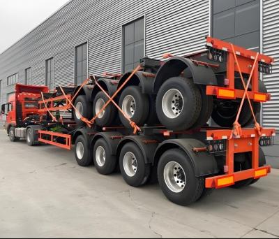 Chine 2 axes 3 axes 4 axes remorque à squelette pour le transport de conteneurs de 20 pieds 40 pieds 45 pieds au mieux à vendre