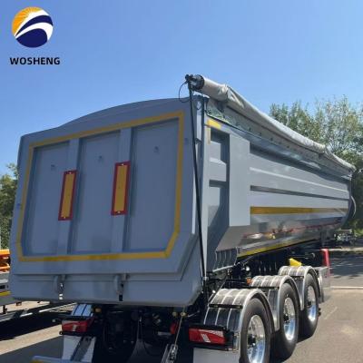 Chine 30 tonnes, 40 tonnes, 60 tonnes, 80 tonnes, camionnettes à décharge arrière de type pierre, semi-remorque avec train de débarquement de 28 tonnes à vendre