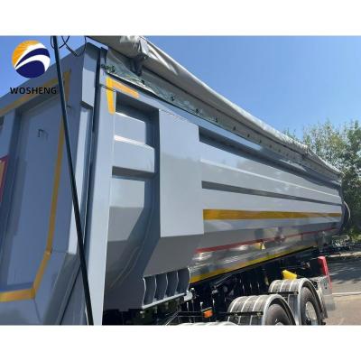 Chine 3 essieux à poids lourd pour le transport de sable à remontage de chargement 60 tonnes à vendre