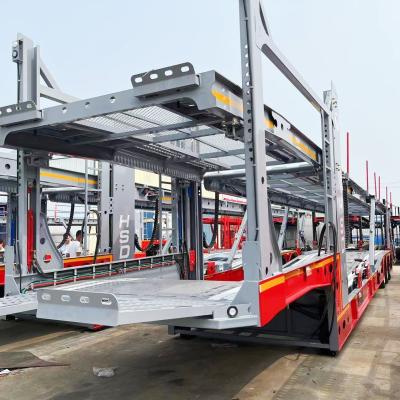 Китай 9800kg Тара Вес 3 оси 6/8/10 Автомобили Транспортный трактор Полуприцеп для автомобильной перевозки продается