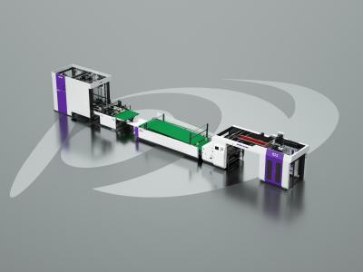 China Mittlere Geschwindigkeit 1300 * 1100 mm Auto Flute Laminator Machine DF-1300 zu verkaufen