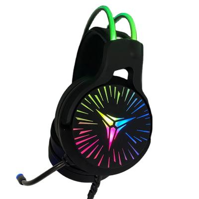 China Newest Cable Earphone LED Light Headband Gaming Headset Microphone Stereo High Quality RGB Stereo for sale