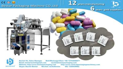 China Medicine pills counting packaging machine 3 sides sealing sachet with easy tear notch for sale