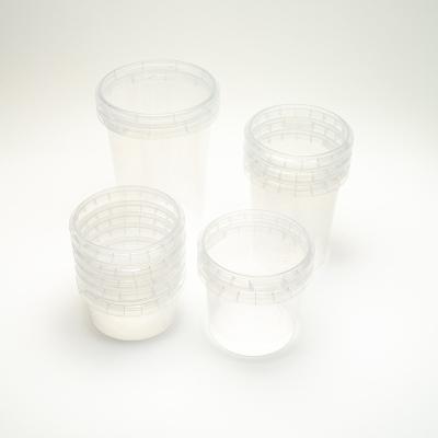 China Wholesale anti-theft 500ml transparent or clear plastic bucket and ice bucket with lid for packaging for sale