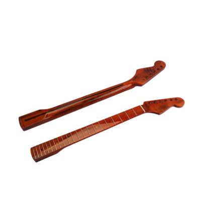 China Brown High Gloss ST Electric Guitar Neck Tiger Flame Maple Fingerboard for sale