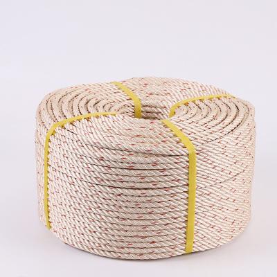 China 3mm-12mm Yellow PP 3 Strands Twisted Rope Applied in Sea Uses for sale