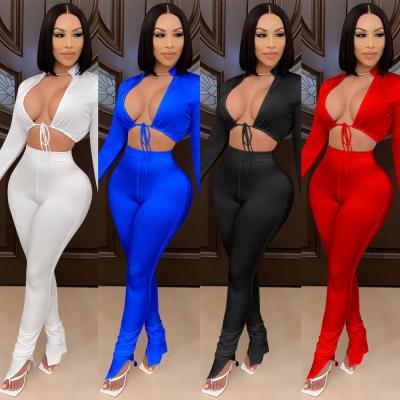 China Breathable Women Two Piece Set Sexy Solid Color Shorts 2022 Summer 2 Piece Suit for sale