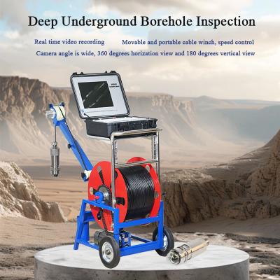 China 150M 200M 300M 500M Borehole Downhole Water Well Inspection Camera Video Recording Camera for sale