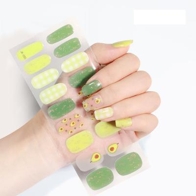 China Custom Real Logo 100% Real Logo 3D Gel Nail Polish Strips Semi Cured UV Cured Sticker Wraps 100% Luxury Nail Sticker for sale