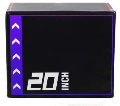 China Gym Soft Plyometric Boxes 3 In 1 20'' X 24'' X 30” Foam Plyometric Box Jumping Exercise for sale