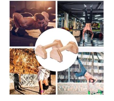 China outdoor gym training fitness parallel handstand bars fitness equipment h shaped environmental wood custom handstand for sale