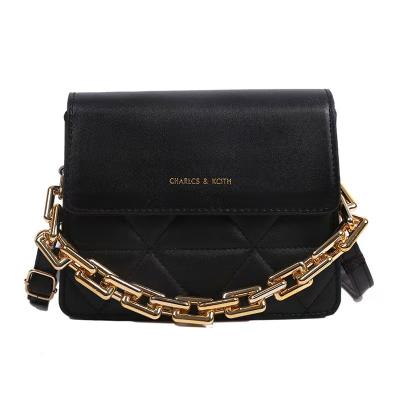 China Fashion The popular diamond chain purse spring women's wide shoulder straps shoulder bag fashion embroidered thread lady cross-body bag for sale