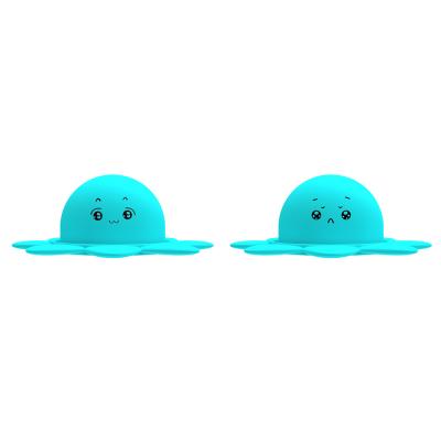 China Safety octopus plays happy and angry double-sided expression to decompress little sensory toy octopus for adults/kids toys, push bubbles for sale