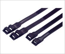 Chine Double en nylon fermant à clef la couleur noire réutilisable de serres-câble industriels résistante à la chaleur à vendre
