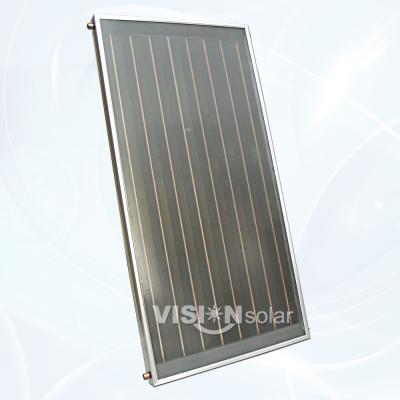 China Water Heater Cheap Black Chrome Flat Electroplate Solar Collector Price for sale