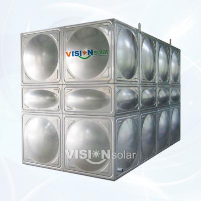 China Hot Water Storage Stainless Steel Square Hot Water Tank Insulated for sale