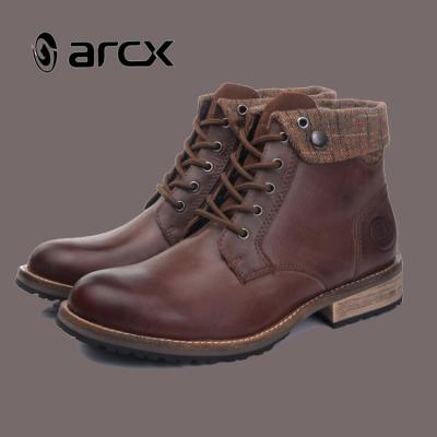 China ARCX Street Style Motorcycle Boots Anti-slippery Upper Motorcycle Boots Leather Trim Moto Boots for sale