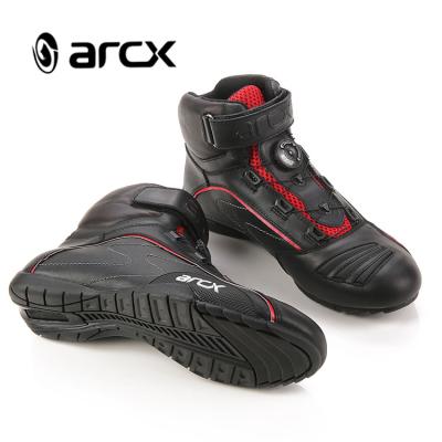 China ARCX Anti-slippery Men's Short Motorcycle Boots Leather Motorcycle Touring Boots for sale