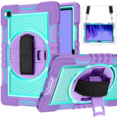 China Rugged Shockproof Detachable 360 Swivel Hand Strap and Kickstand Shoulder Strap Tablet Case for Samsung Galaxy Tab A7 10.4 for sale