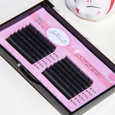 China Cheap Hand Made Logo Customer Eyelash Extension Super Flexible Long Eyelash Extension Natural Eyelash Extension For Sale for sale