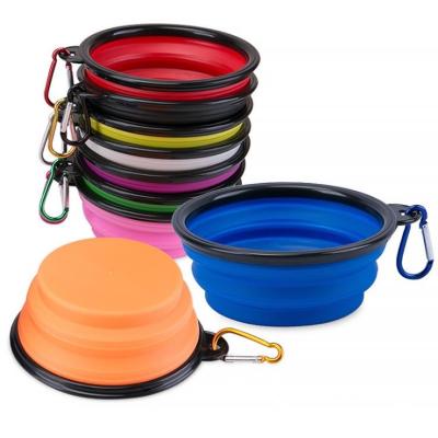 China Wholesale Water Bowl Collapsible Travel Dog Maker Portable Cat Pet Silicone Dog Food Bowl for sale