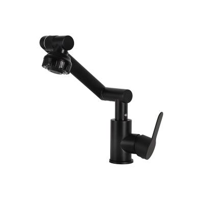 China Other Hot Sale 360 Degree Multifunctional Modern Brass Folding Basin Faucet Gun Basin Faucet Gray for sale