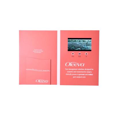 China TFT LCD-kaart de brochure van de van de bedrijfs vertoningsomslag de lege videouitnodigingsgroet Te koop