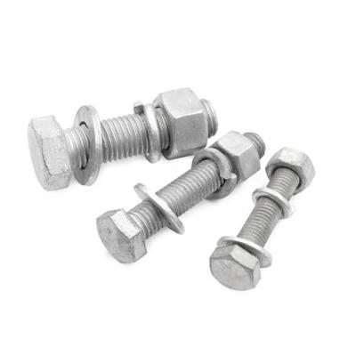 China HDG Hex BoltGalvanized Hexagonal Hot Dip Hex Bolt and Nut and Washer for Automobile Industry OEM ODM Hex Head Bolt for sale