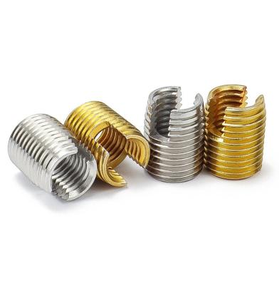 China Stainless Steel M2 M3 M4 M5 M6 M8 Self Tapping Slotted Thread Sleeve Screw Threaded Insert Slotted Thread Insert for sale