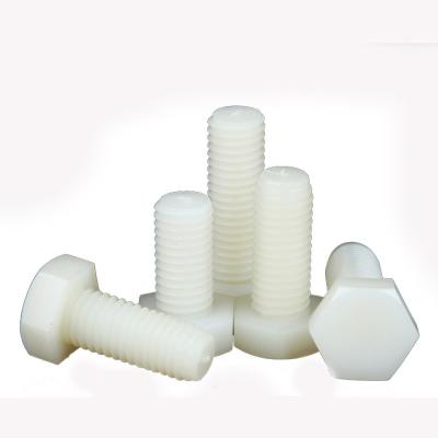 China M6-1, 70 mm de longitud de tornillo de nylon de nylon hex perno blanco de plástico hexágono perno cabeza de hexágono aislado de plástico perno en venta