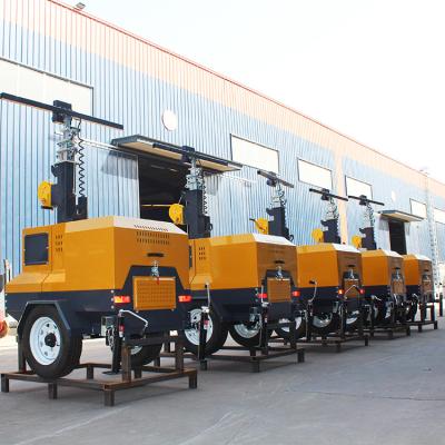 Chine 60 Ra Tour d'éclairage manuel avec tour de trailers d'éclairage pour l'exploitation minière 4000 heures à vendre
