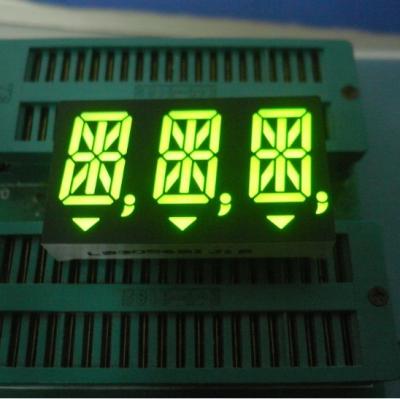 China Green Alphanumeric Triple-Digit 14 Segment LED Display For Instrument Panel 14.2mm for sale