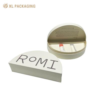 China Luxuriöse, kundenspezifische Kosmetik-Box mit Aufstrichen LOGO Halbkreis Spezialbox Kosmetikpapier für Parfüm Hautpflege mit EVA zu verkaufen